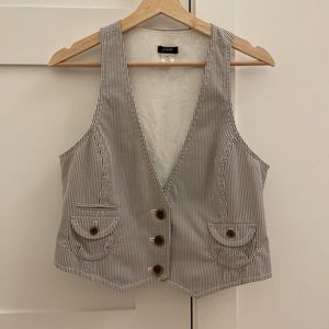 Vintage Striped J Crew Vest - Medium